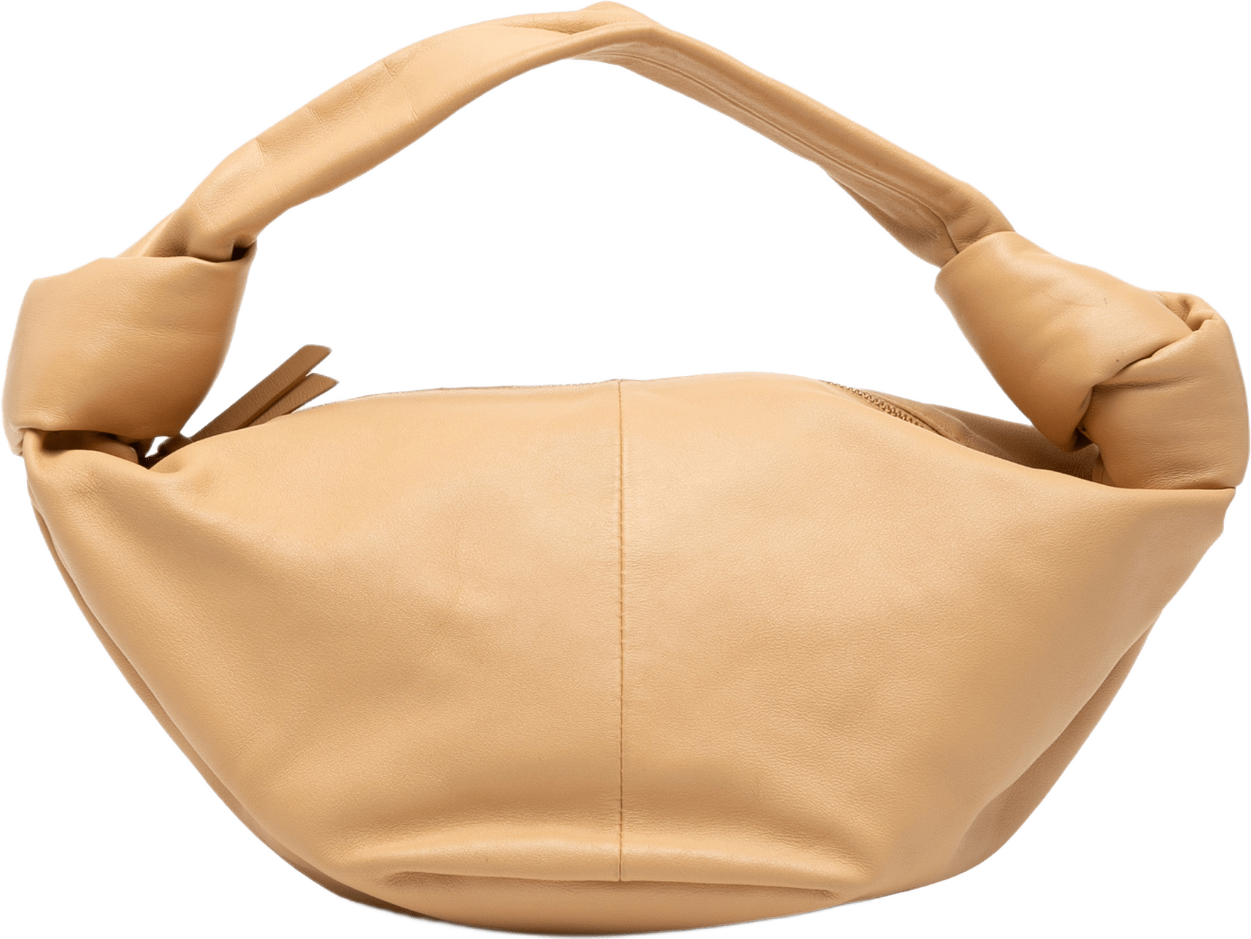 Bottega Veneta Mini Calfskin Double Knot Bag, från Luxclusif, i färgen brun.