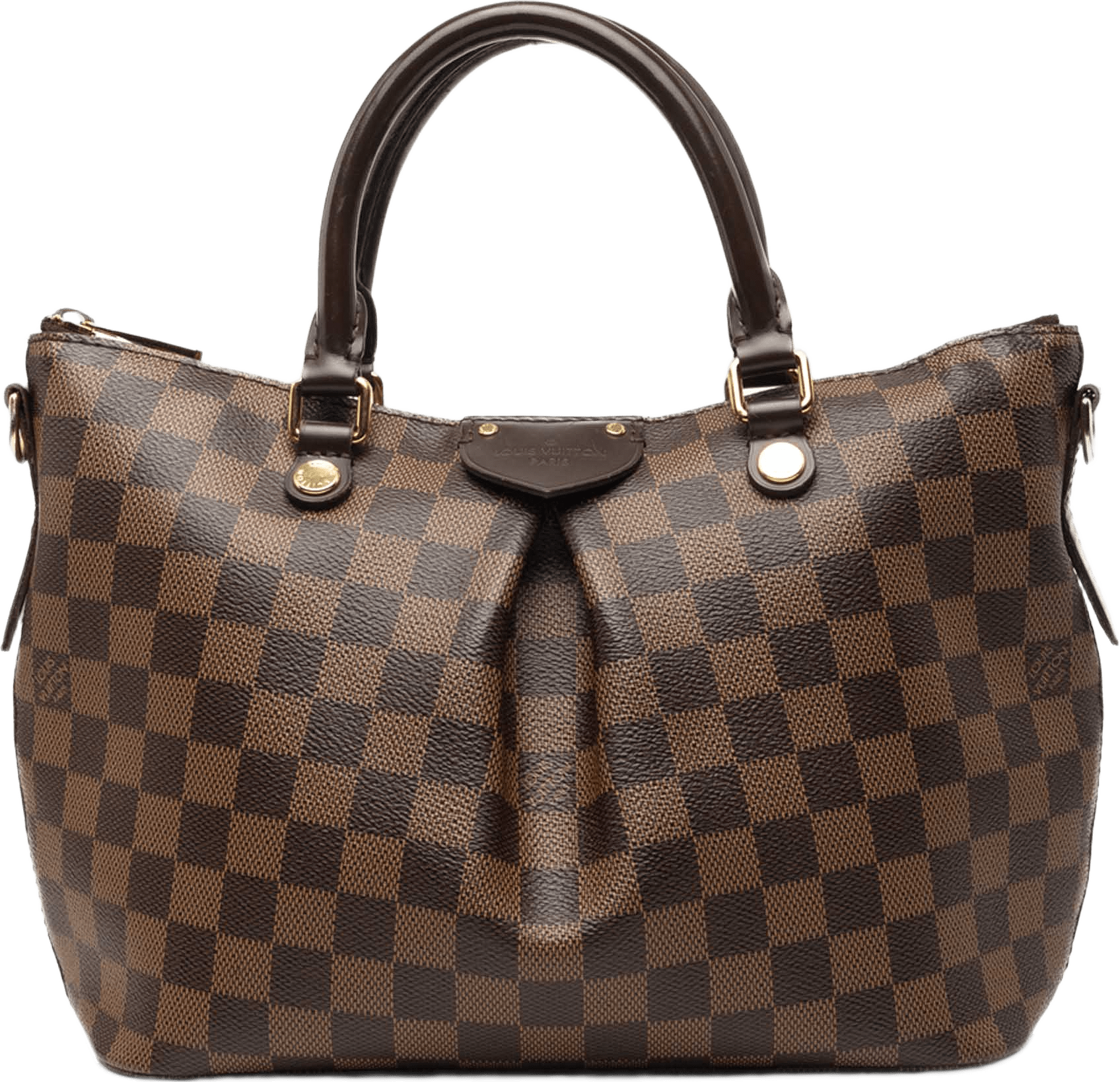Louis Vuitton Damier Ebene Siena Pm, från Luxclusif, i färgen brun.