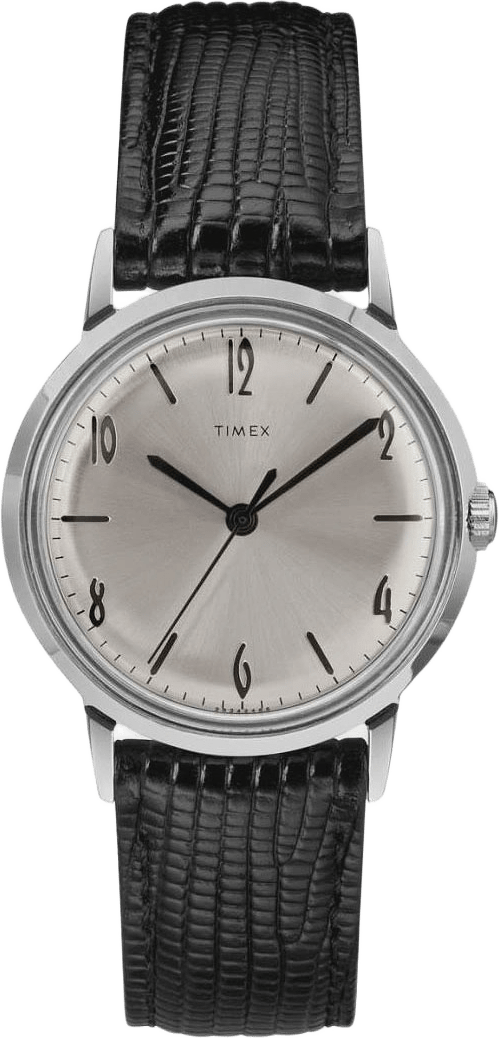 Timex Marlin® Hand-wound, Silver/svart Läderrem - Tw2r47900, från Timex, i färgen 1.