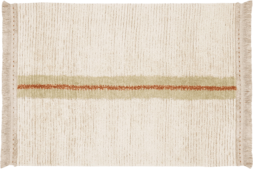 Vändbar Tvättbar Matta Duetto, från LORENA CANALS, i färgen olive, natural, terracotta, sage.