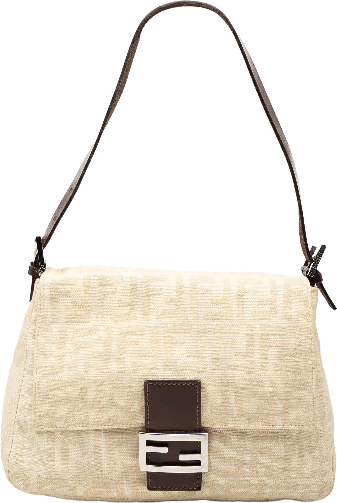Fendi Zucca Canvas Mamma Forever, från Luxclusif, i färgen light beige.