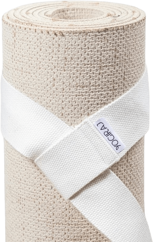 Bärrem Mat Carry Strap, från Yogiraj, i färgen birch white.