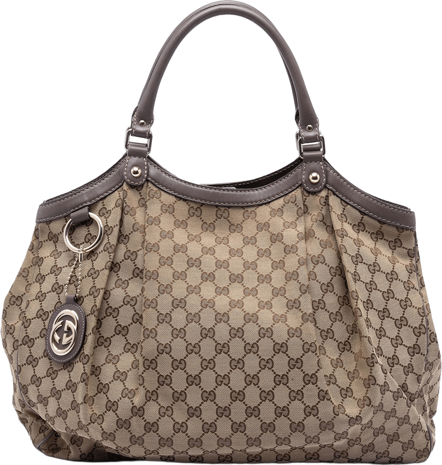 Gucci Large Gg Canvas Sukey Tote, från Luxclusif, i färgen beige.