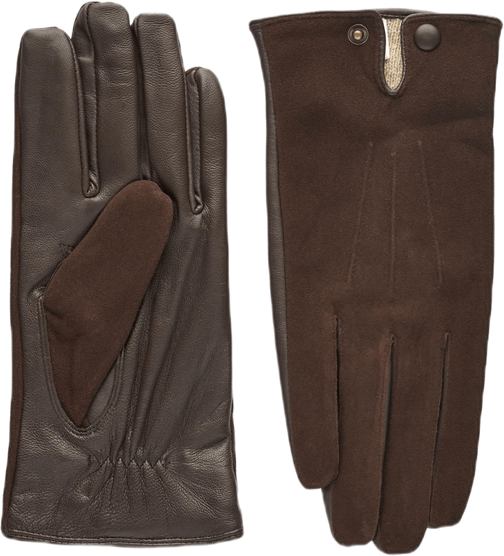 Suede Gloves Aspen, från John Henric, i färgen brown.