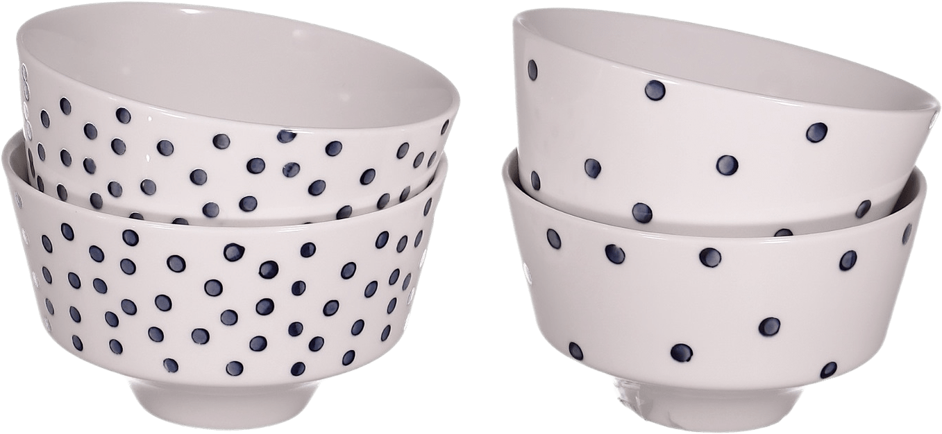 Skål Dots & Dots 4-p, från Created by Designtorget, i färgen blå.