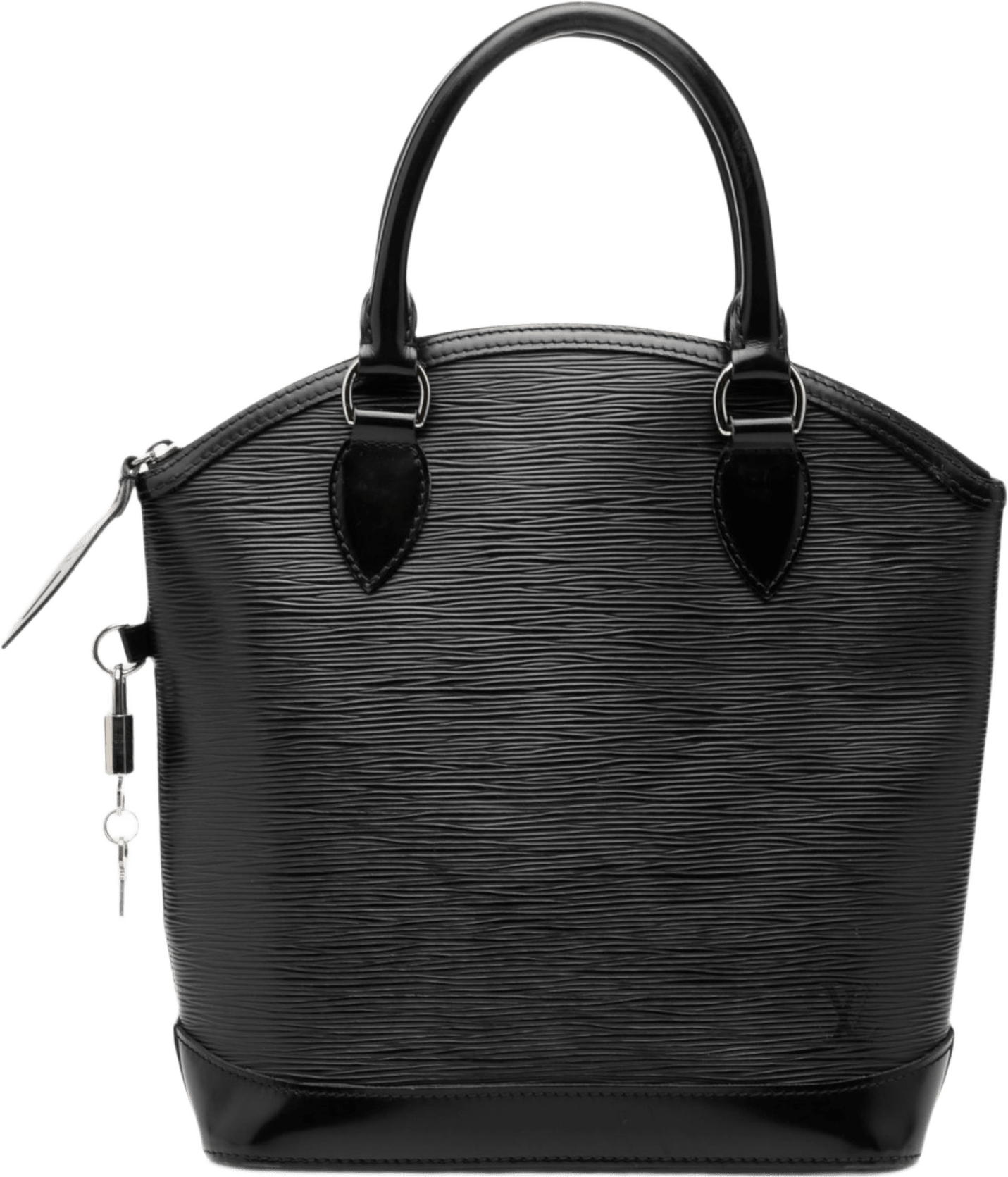 Louis Vuitton Epi Lockit Vertical, från Luxclusif, i färgen black.