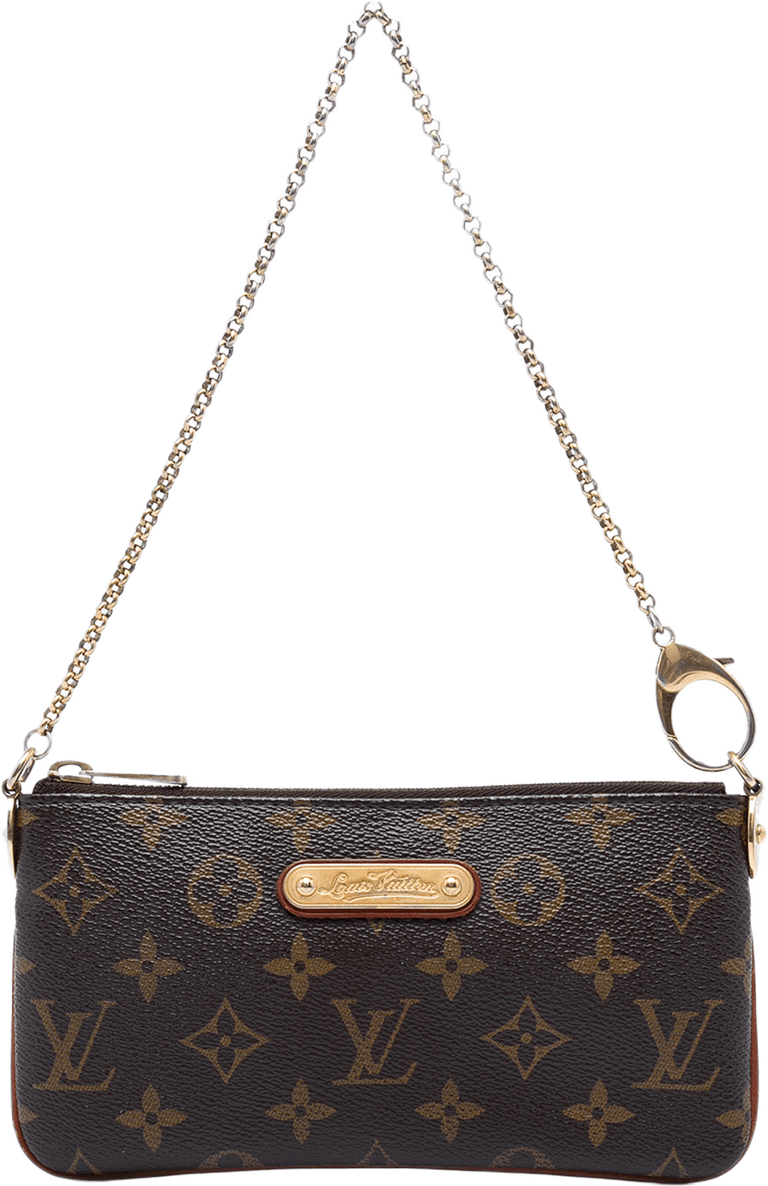 Louis Vuitton Monogram Pochette Milla Mm, från Luxclusif, i färgen brun.