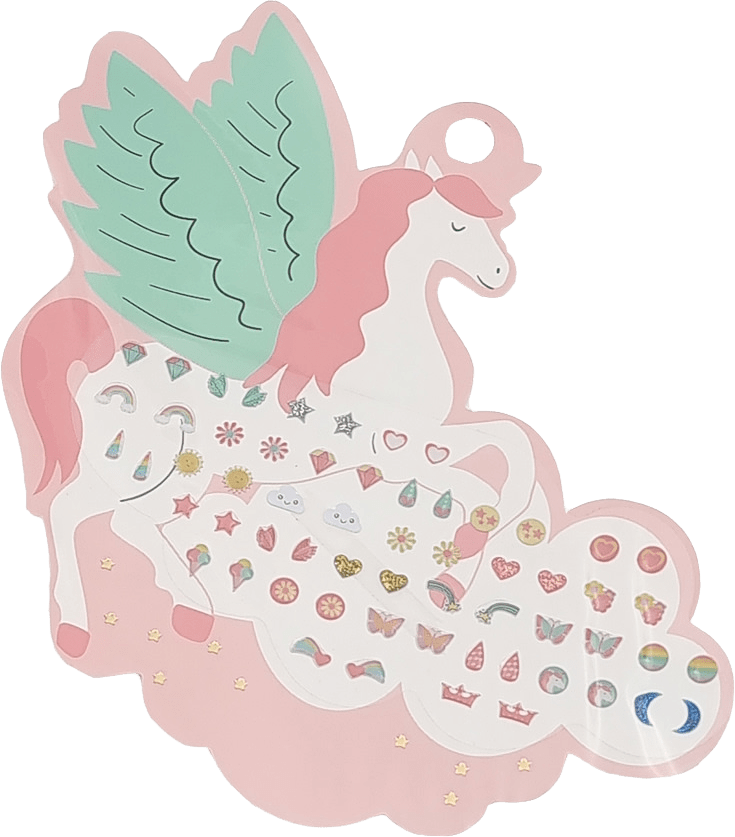 Örhängen Med Klister - Enhörning, från Complement Kids, i färgen pink.
