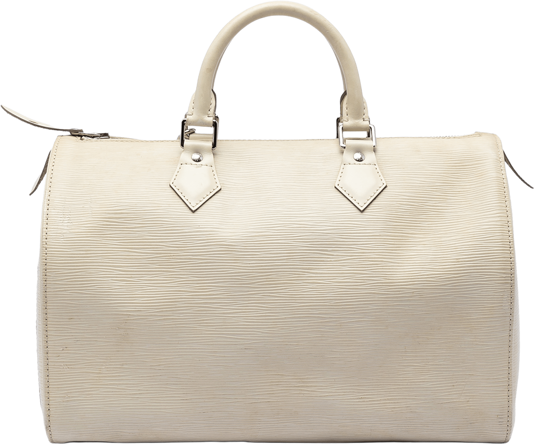 Louis Vuitton Epi Speedy 35, från Luxclusif, i färgen ivory.