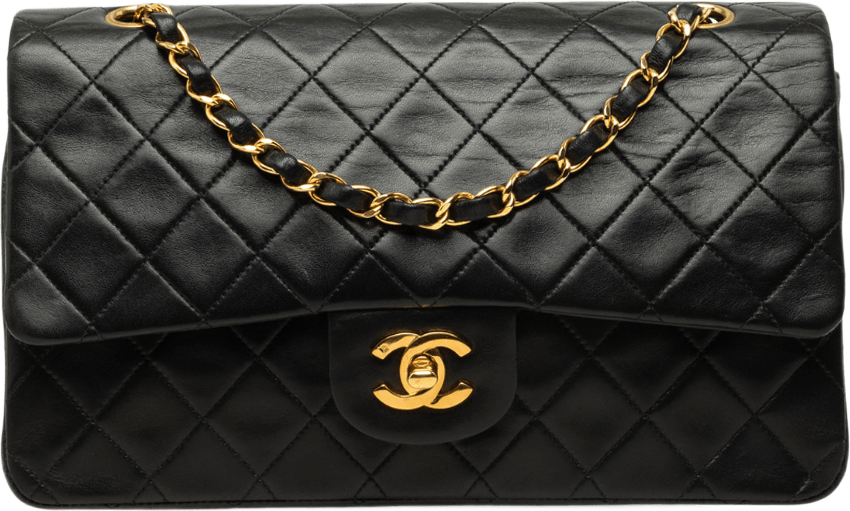 Chanel Medium Classic Lambskin Double Flap, från Luxclusif, i färgen svart.