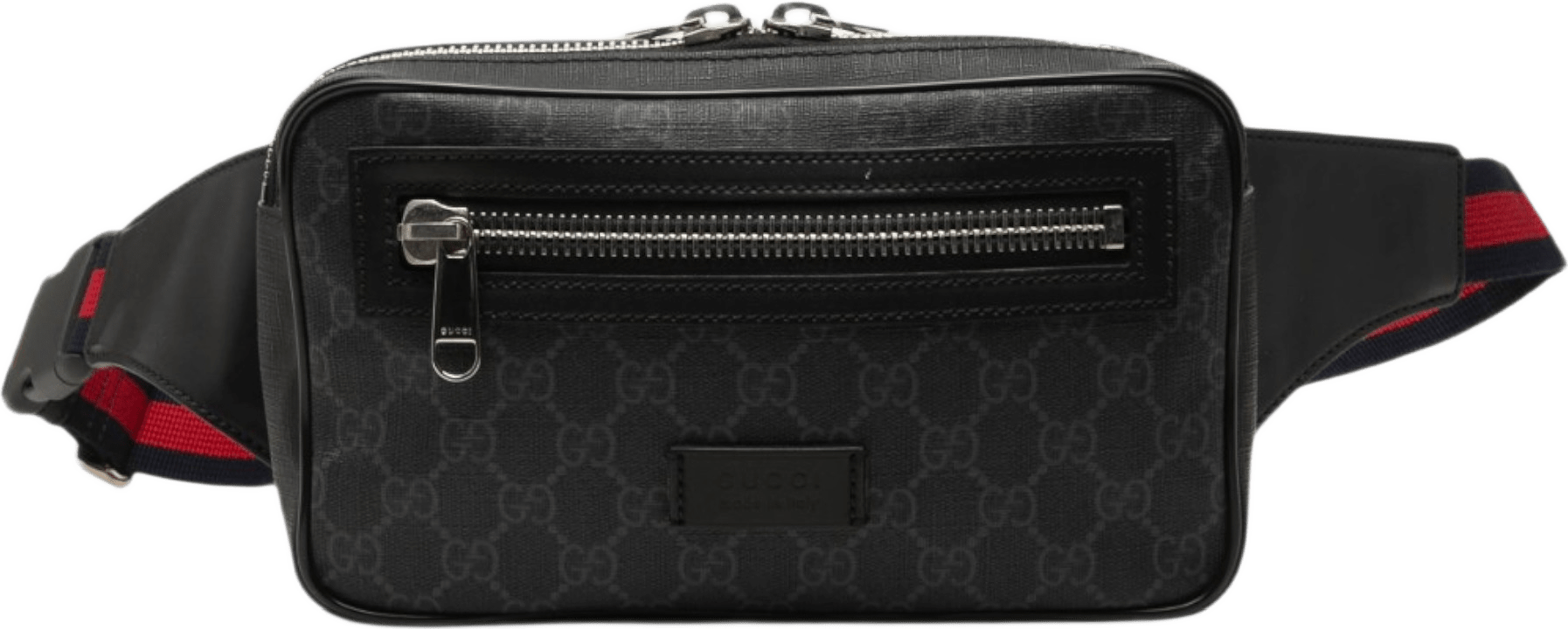 Gucci Gg Supreme Web Belt Bag, från Luxclusif, i färgen svart.