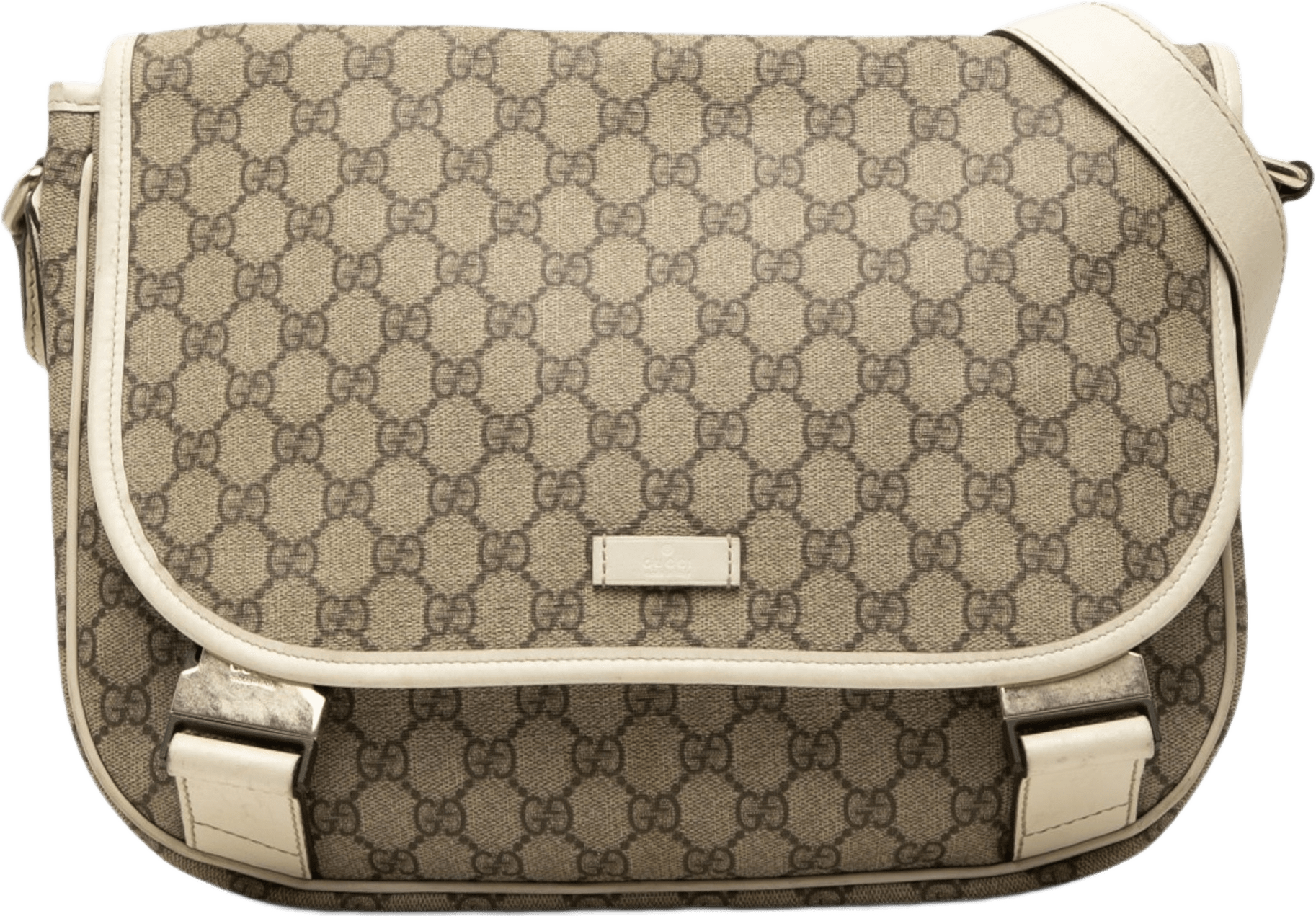 Gucci Gg Supreme Crossbody, från Luxclusif, i färgen beige.