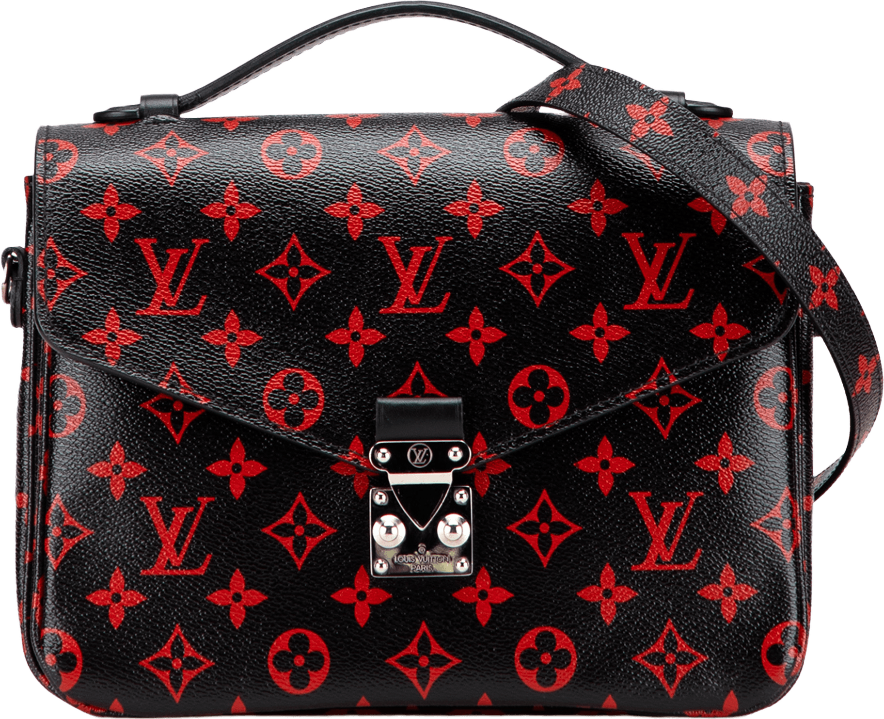 Louis Vuitton Monogram Infrarouge Pochette Metis, från Luxclusif, i färgen black.