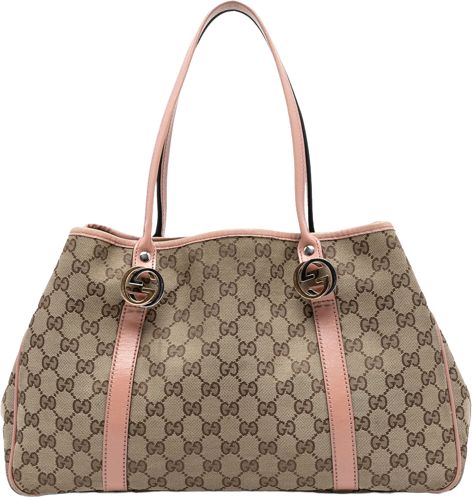 Gucci Gg Canvas Twins Tote, från Luxclusif, i färgen beige.