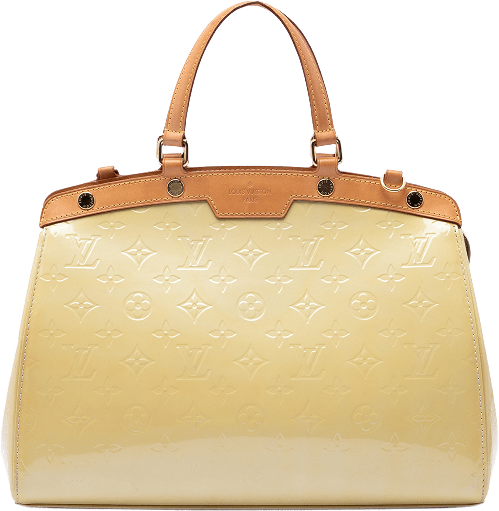 Louis Vuitton Monogram Vernis Brea Mm, från Luxclusif, i färgen beige.
