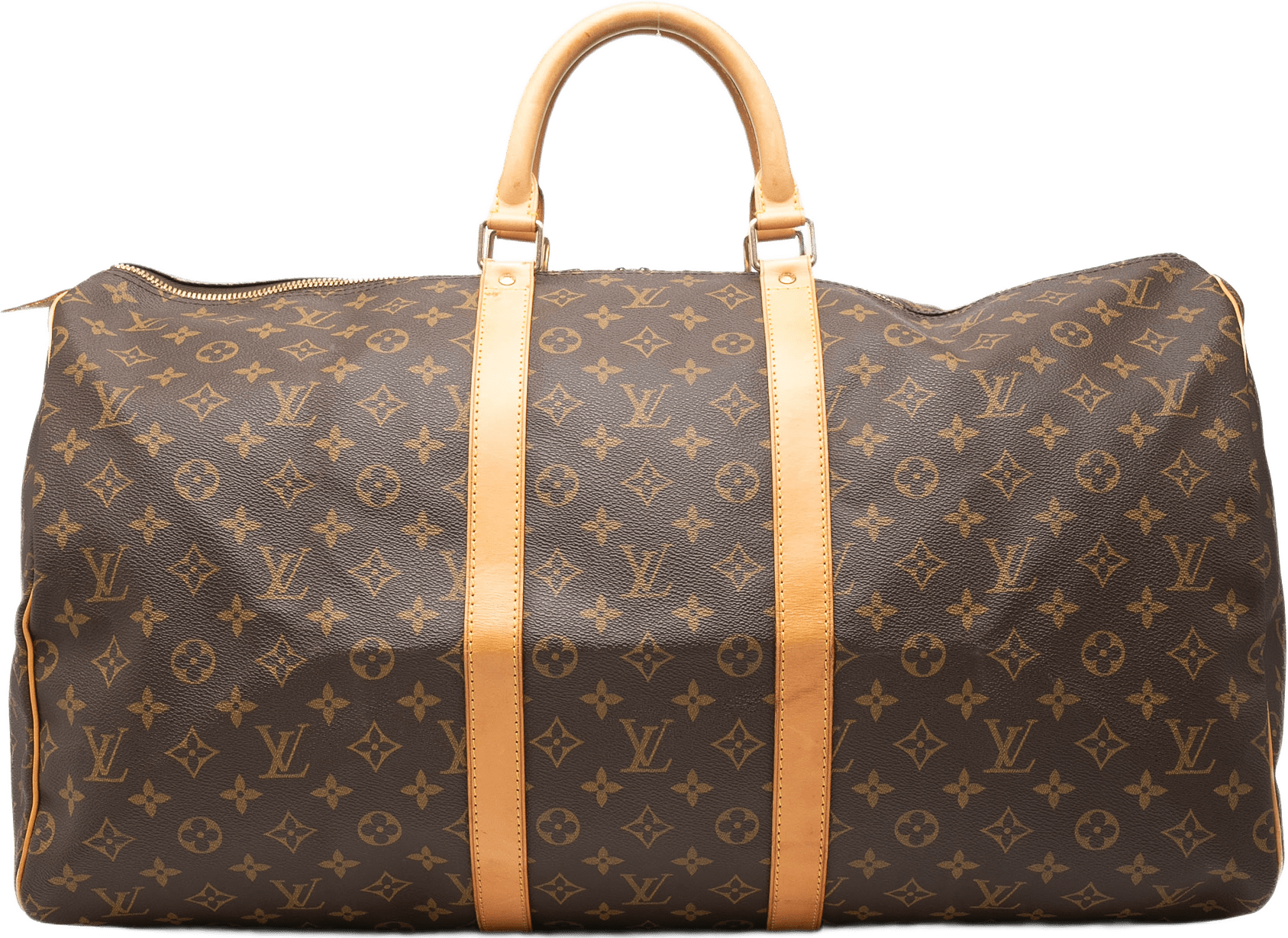 Louis Vuitton Monogram Keepall 55, från Luxclusif, i färgen brun.