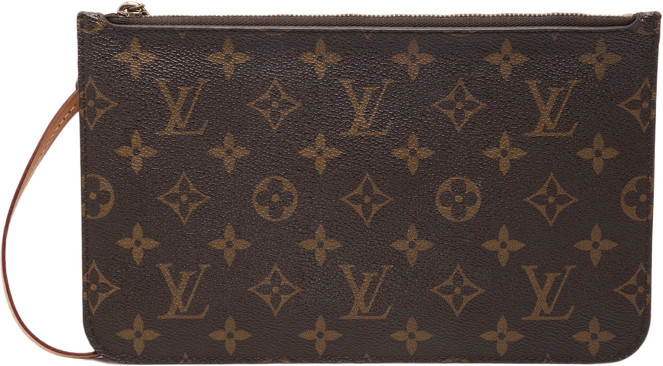 Louis Vuitton Monogram Neverfull Mm Pouch, från Luxclusif, i färgen brun.