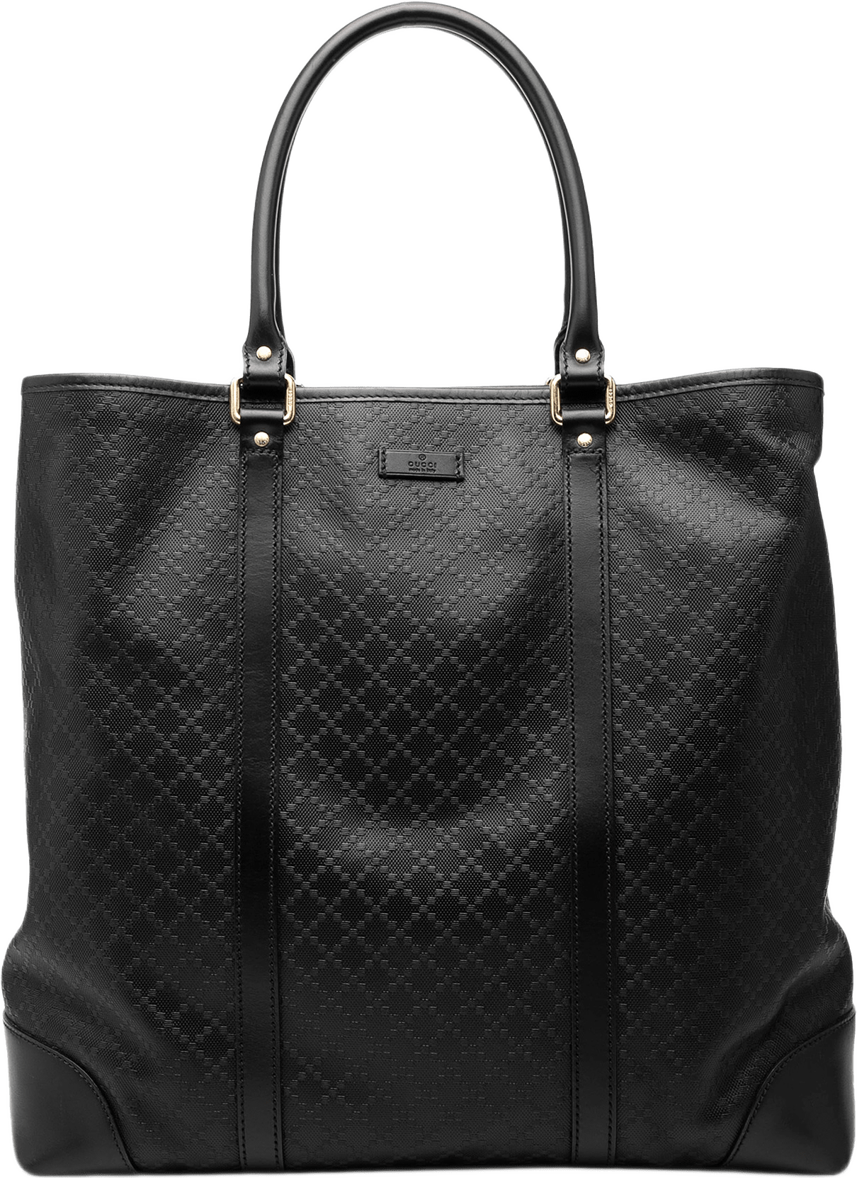 Gucci Diamante Calfskin Hilary Lux Joy Vertical Tote, från Luxclusif, i färgen black.