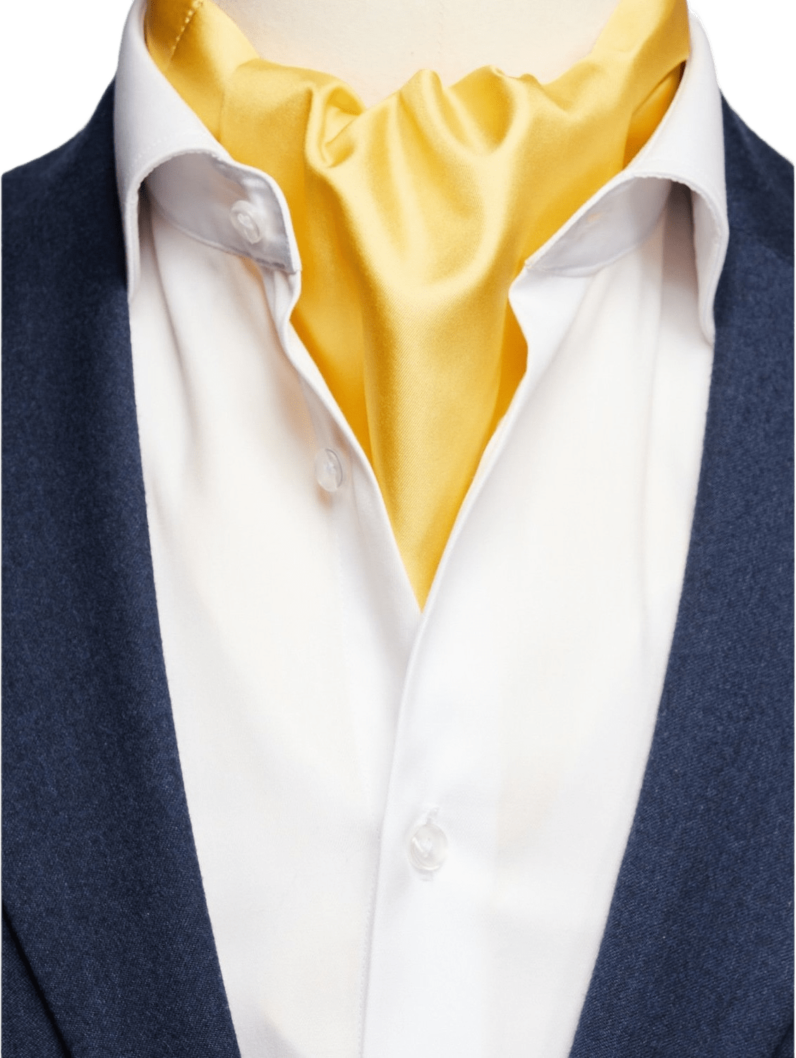 Silk Single Pointed Ascot Plain, från John Henric, i färgen gold.