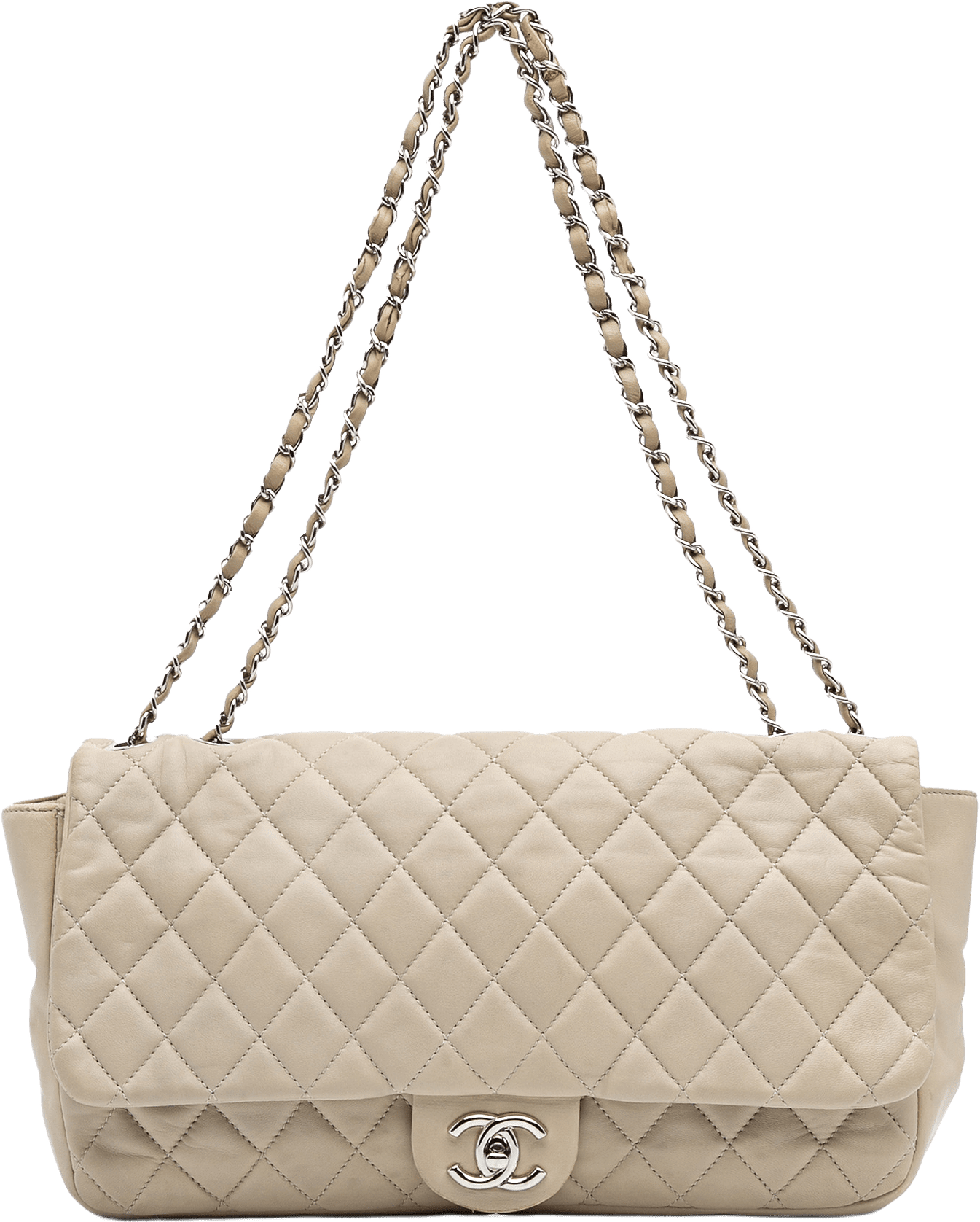 Chanel Jumbo Quilted Lambskin Coco Rain Flap