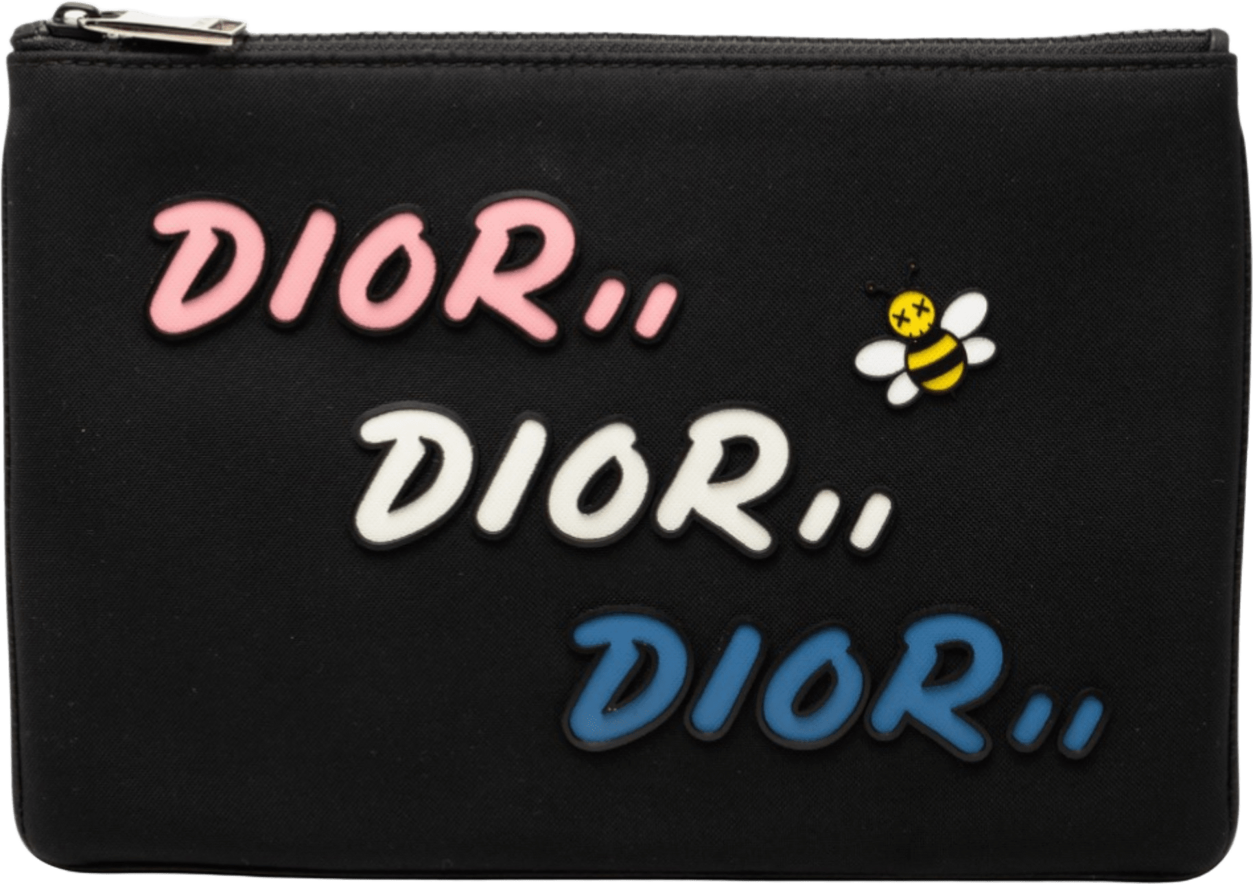 Dior Kaws Bee Nylon Pouch, från Luxclusif, i färgen black.