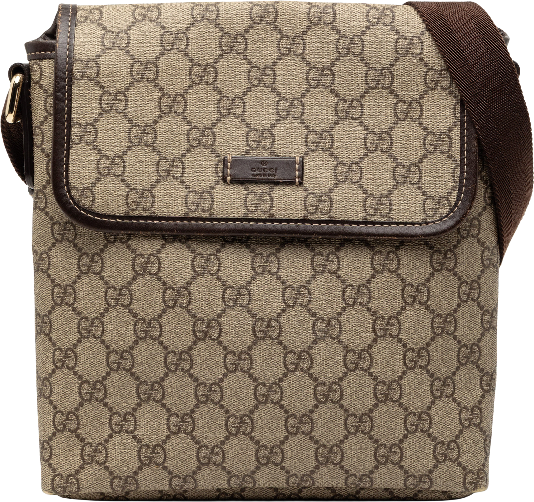 Gucci Gg Supreme Crossbody, från Luxclusif, i färgen beige.