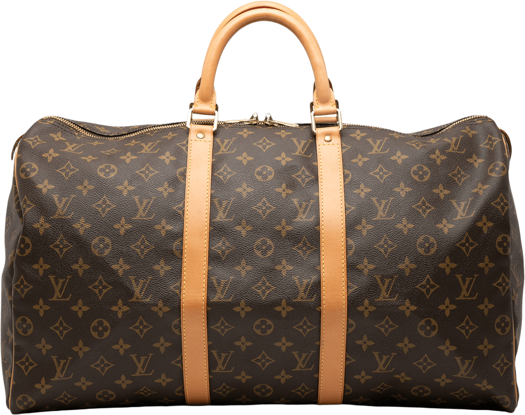 Louis Vuitton Monogram Keepall 50, från Luxclusif, i färgen brown.