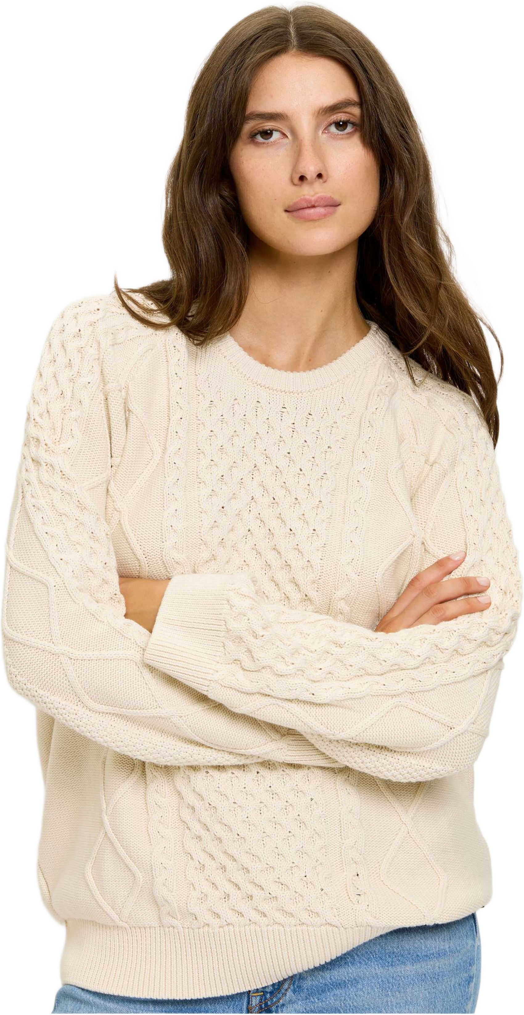 Fender Stickad Tröja Vit, från emmamalena, i färgen off-white.