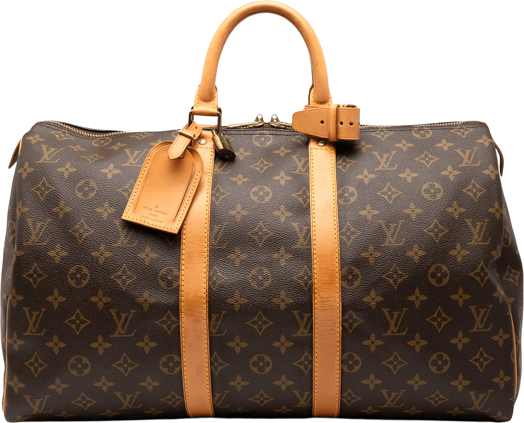Louis Vuitton Monogram Keepall 45, från Luxclusif, i färgen brown.