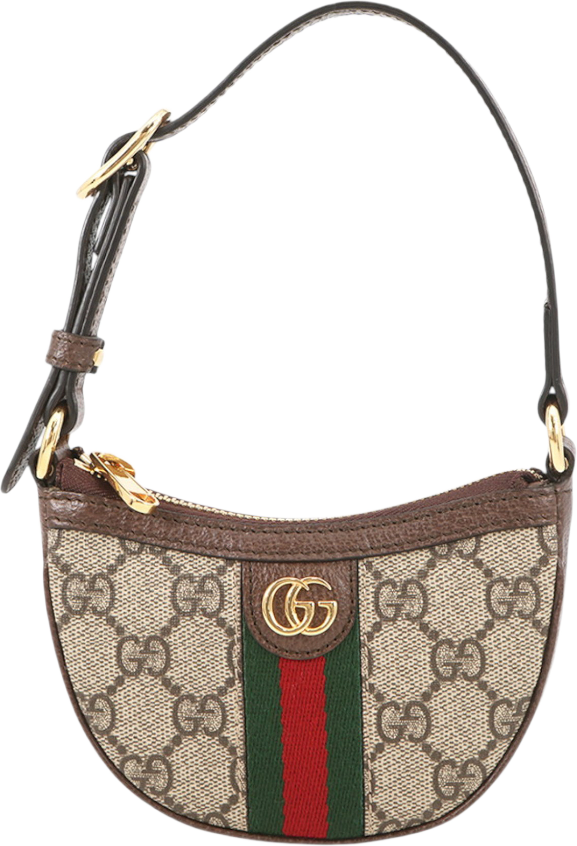 Gucci Mini Gg Supreme Web Ophidia Handbag, från Luxclusif, i färgen beige.