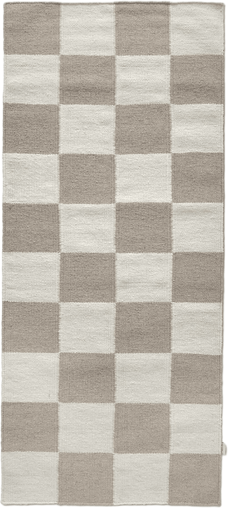 Gångmatta Squares 80x240 cm, från Classic Collection, i färgen vit/natur.