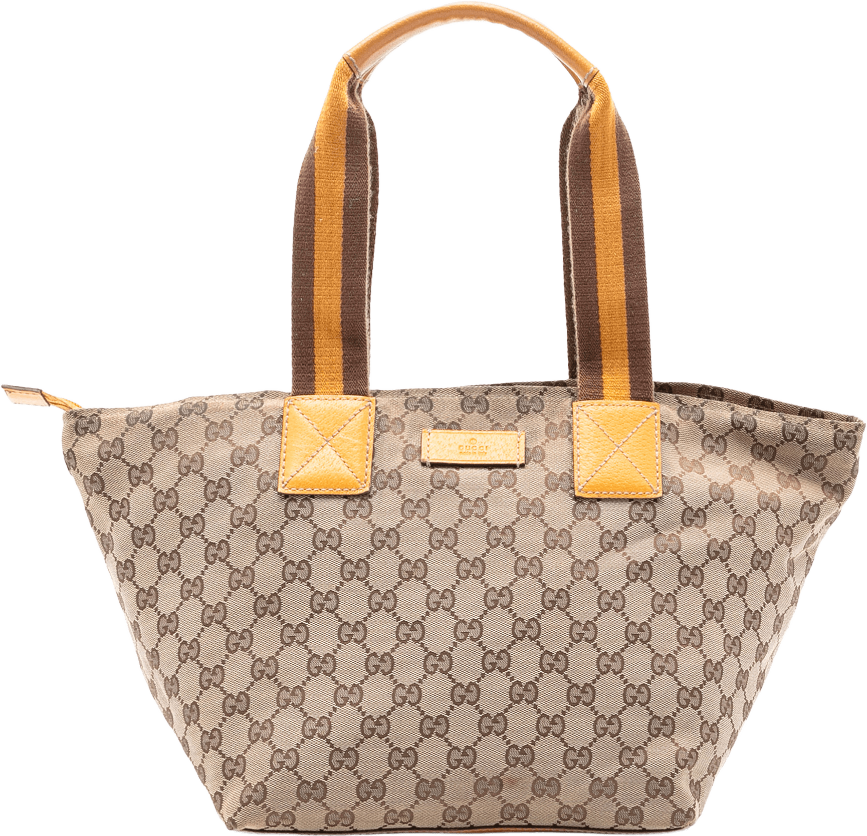 Gucci Gg Canvas Web Tote, från Luxclusif, i färgen beige.