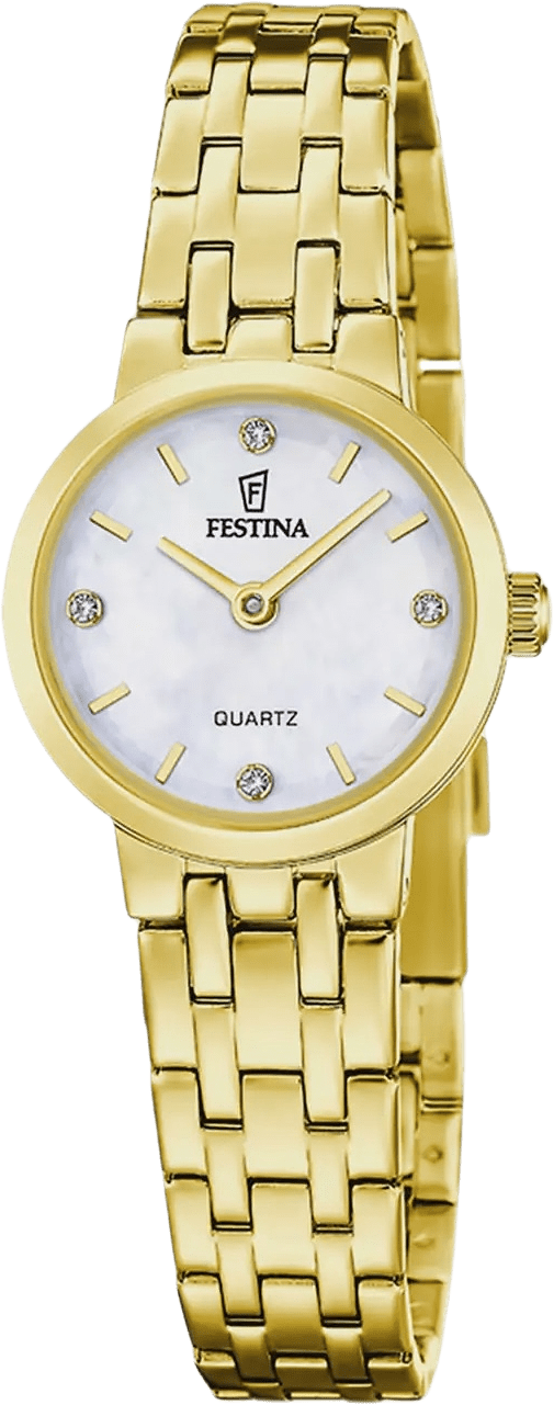 Festina Mademoiselle Dam Pärlemor/guld - F20748/1, från Festina, i färgen gold.
