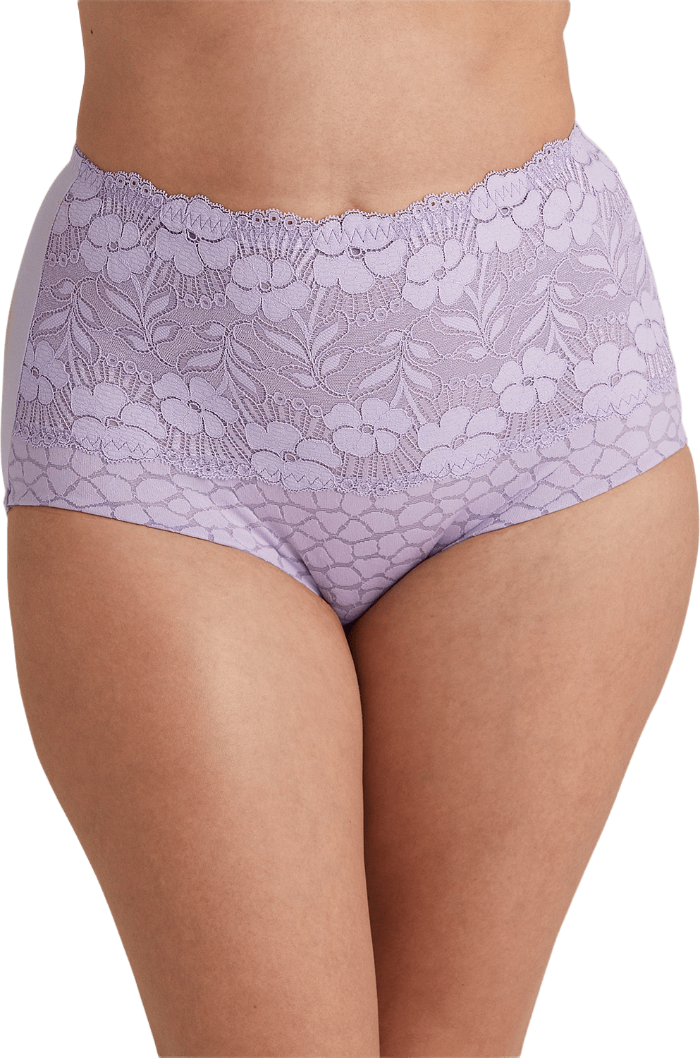 Jacquard & Lace Trosgördel, från Miss Mary of Sweden, i färgen lavendel.