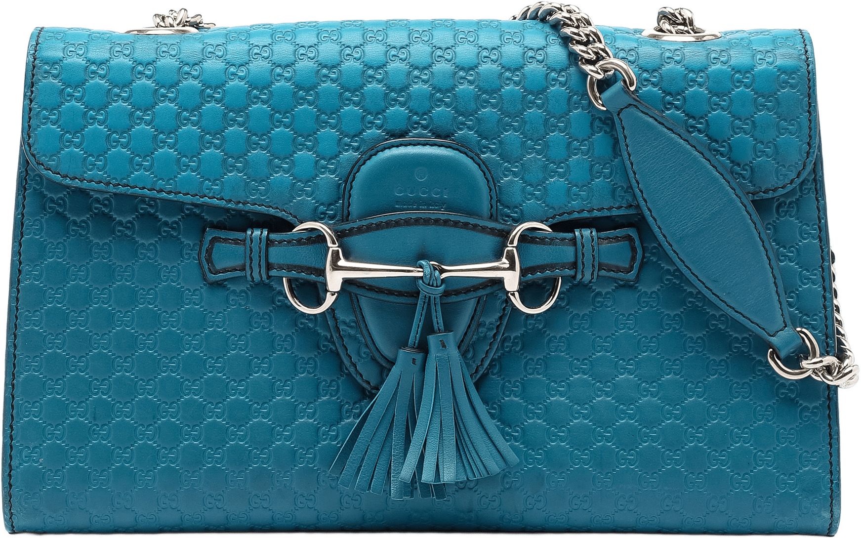 Gucci Medium Microguccissima Emily Shoulder Bag, från Luxclusif, i färgen blue.