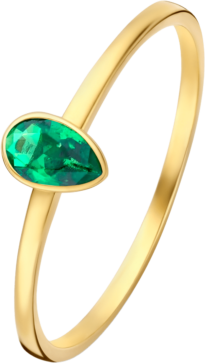 Baguette Olivia Ring I 14k Guld, från Isabel Bernard, i färgen guld.