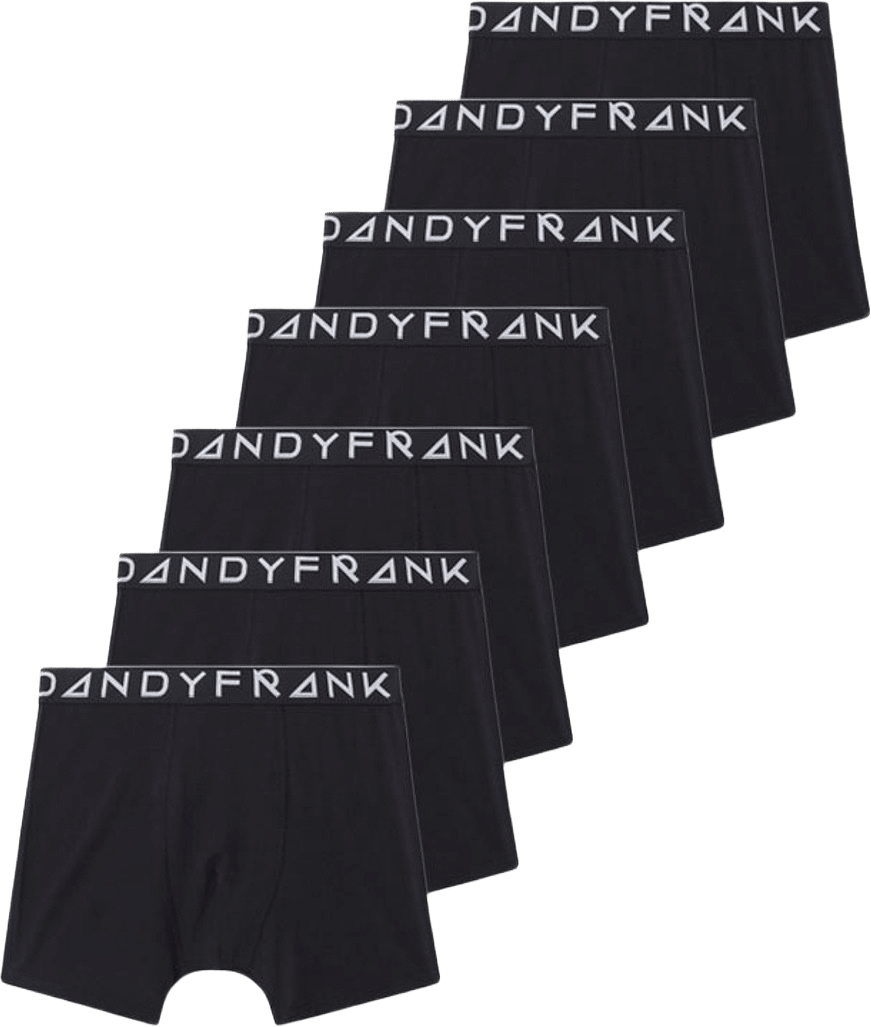 7-p Solid Tencel Boxer, från Frank Dandy, i färgen black.