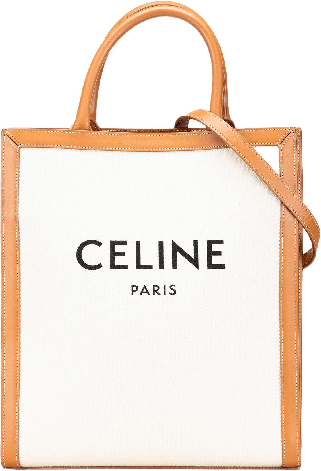 Celine Small Canvas Vertical Cabas Satchel, från Luxclusif, i färgen light beige.