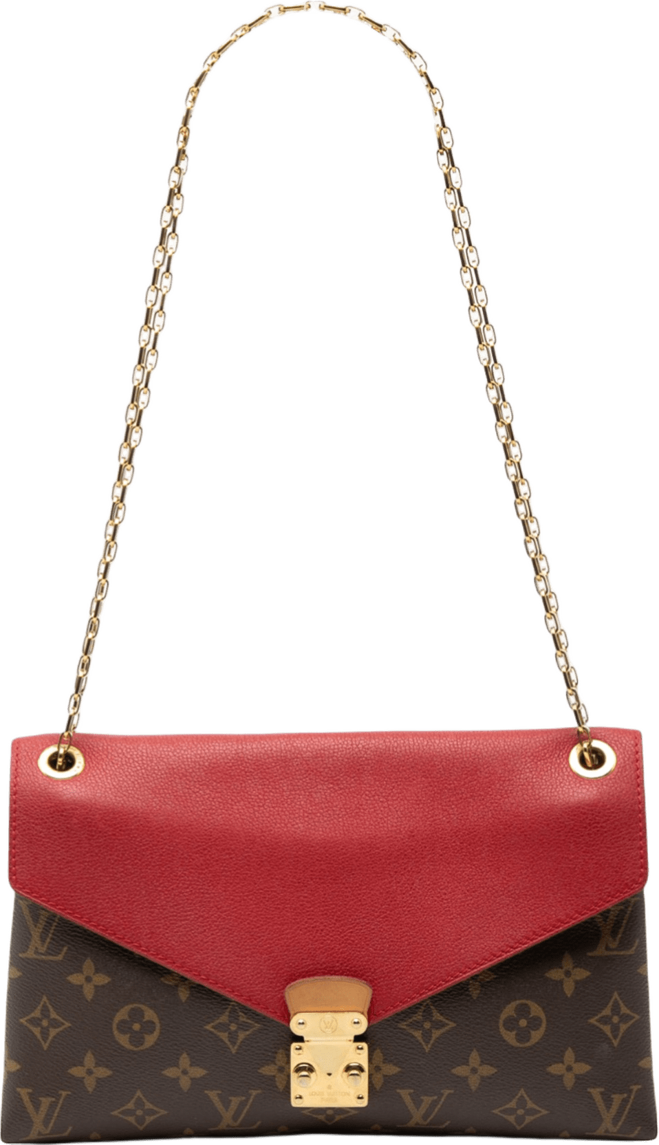 Louis Vuitton Monogram Pallas Chain, från Luxclusif, i färgen brown.