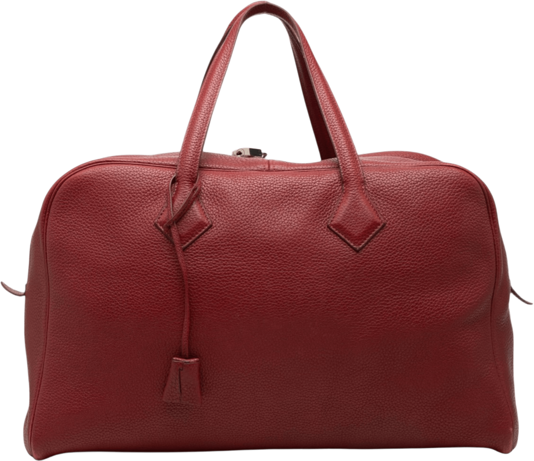 Hermès Clemence Victoria Ii 43, från Luxclusif, i färgen dark red.