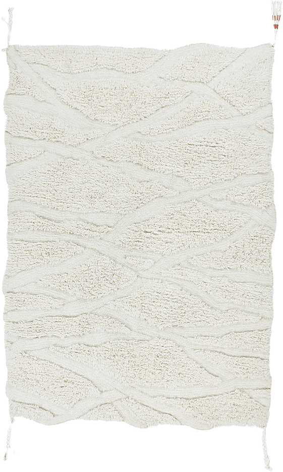 Tvättbar Ullmatta Woolable Enkang Ivory Xl, från LORENA CANALS, i färgen natural, champagne arabesque.