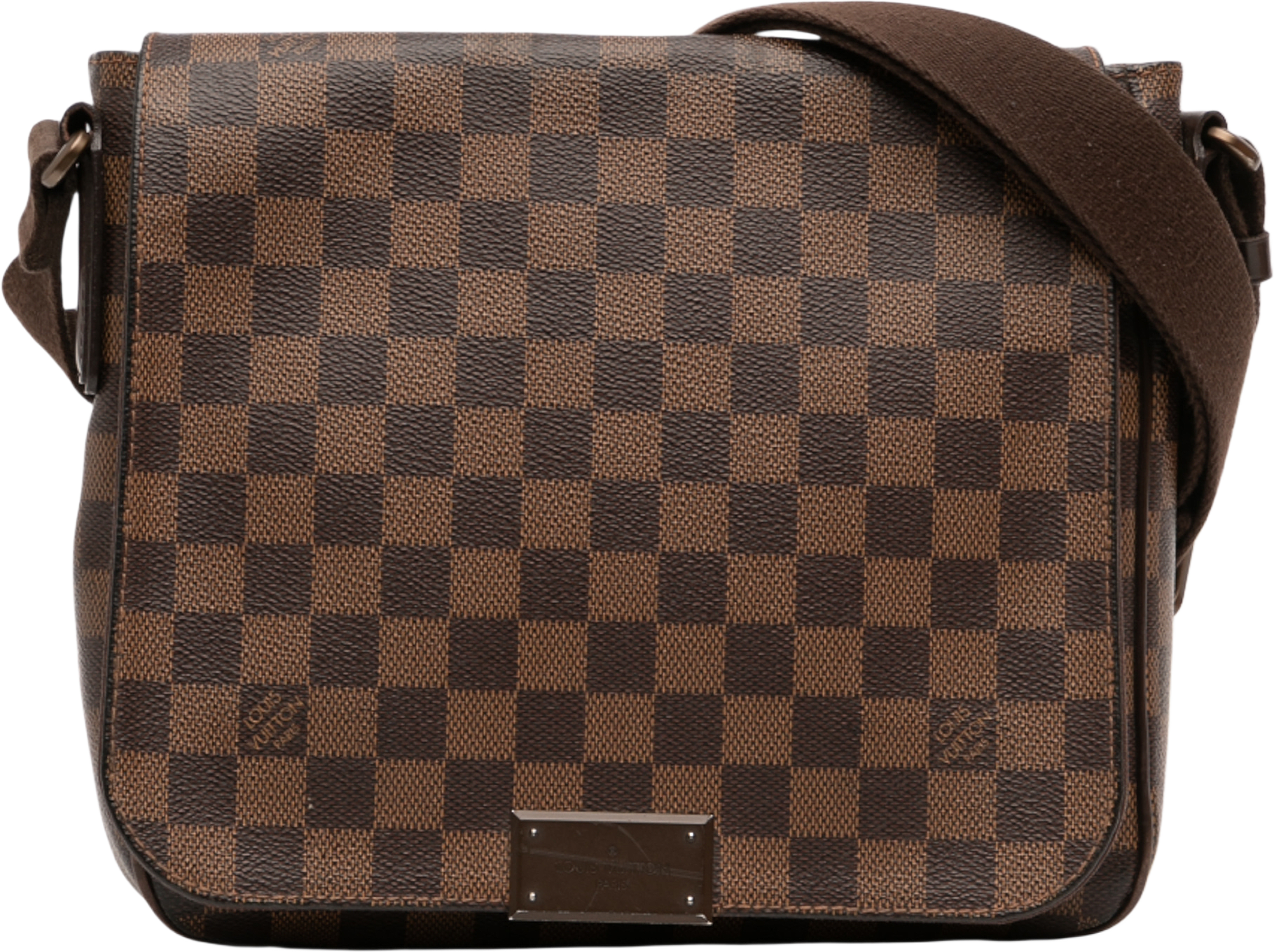 Louis Vuitton Damier Ebene District Pm, från Luxclusif, i färgen brown.