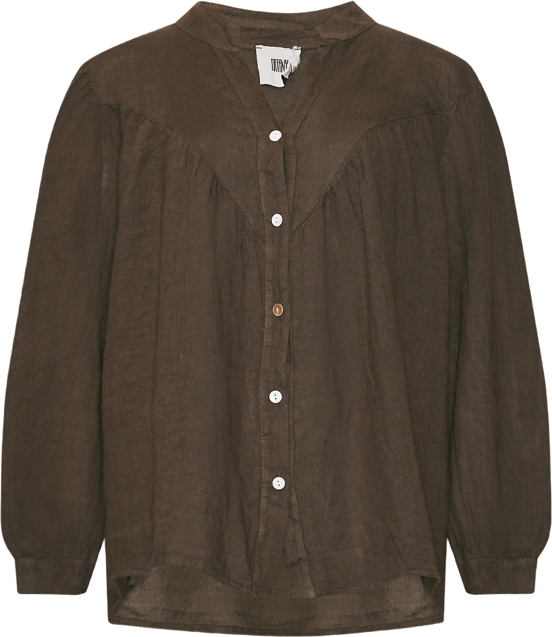 Ivana, Blouse, Linen - Mocca