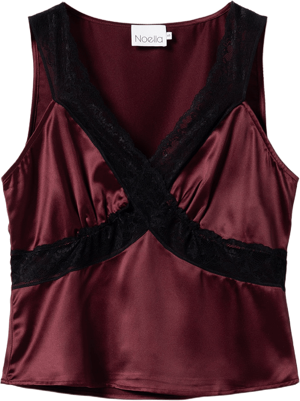 Laurentina Blouse - Dusty Mahogany, från Noella, i färgen dusty mahogany.