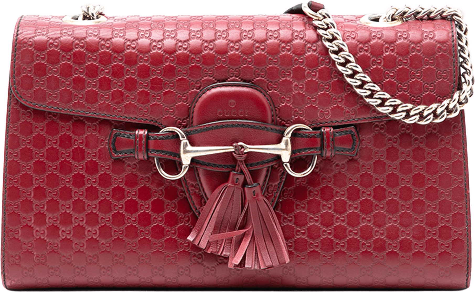 Gucci Medium Microguccissima Emily Shoulder Bag, från Luxclusif, i färgen red.