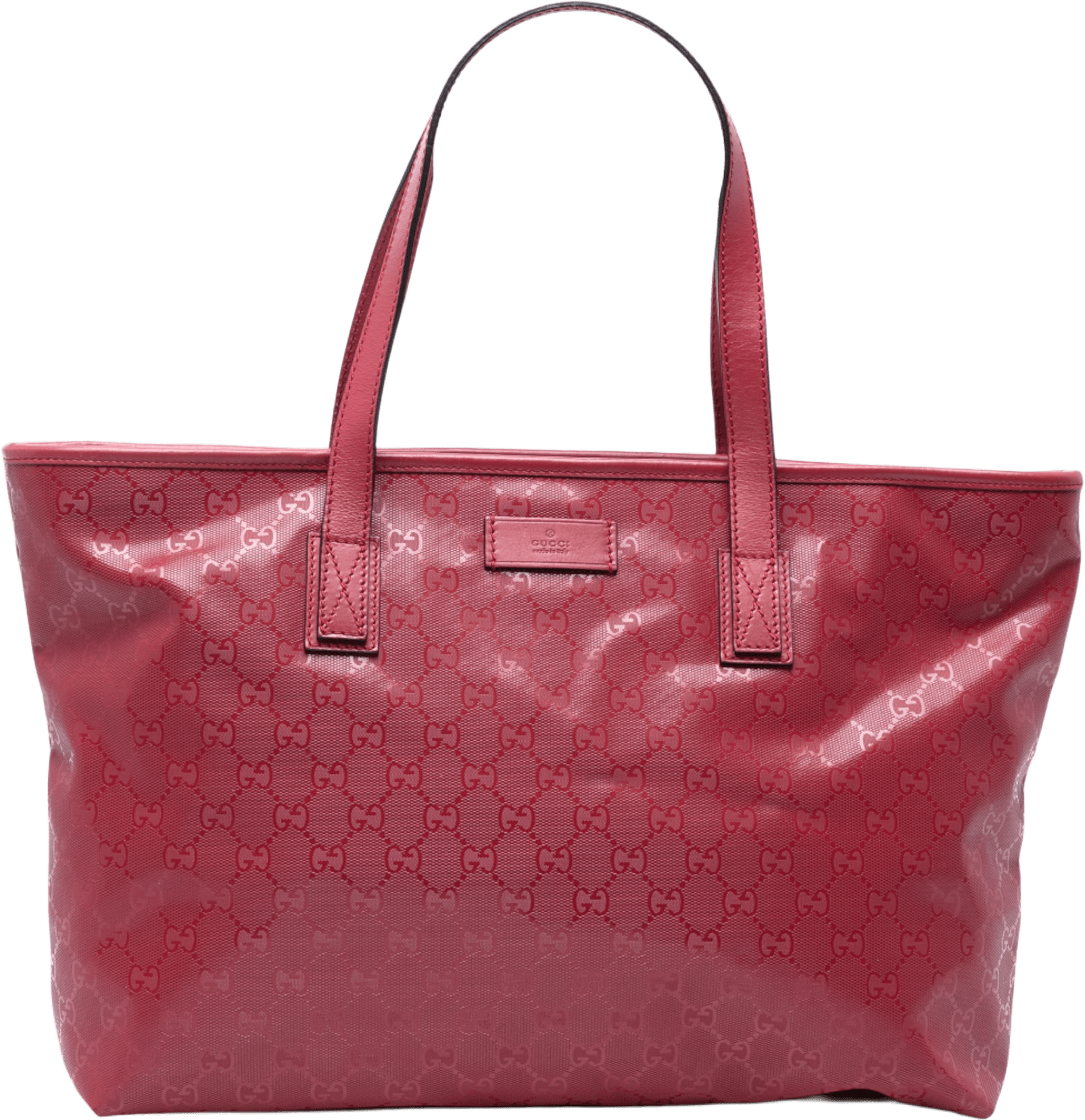 Gucci Medium Gg Imprime Tote, från Luxclusif, i färgen red.