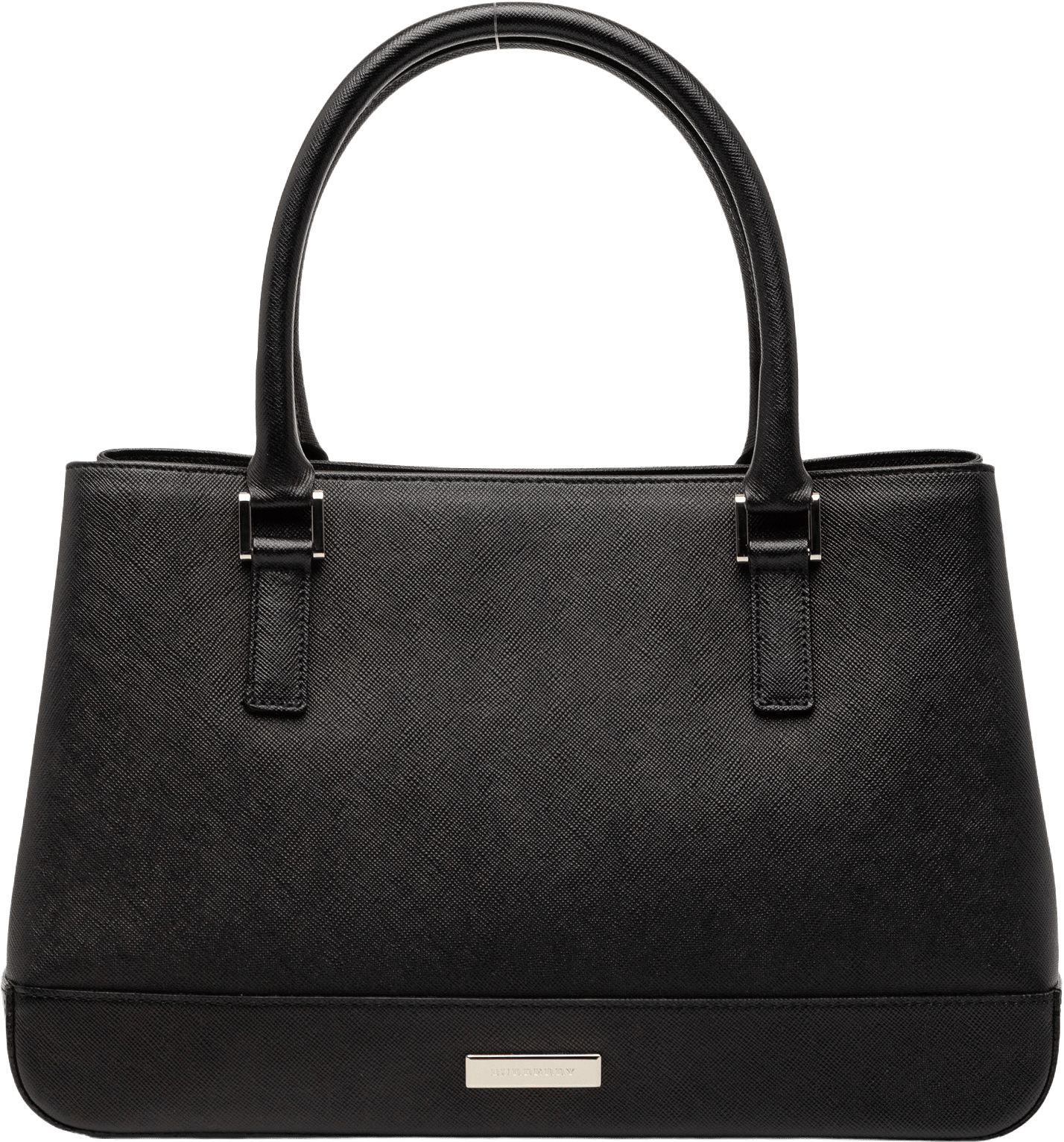 Burberry Calf Leather Handbag, från Luxclusif, i färgen black.