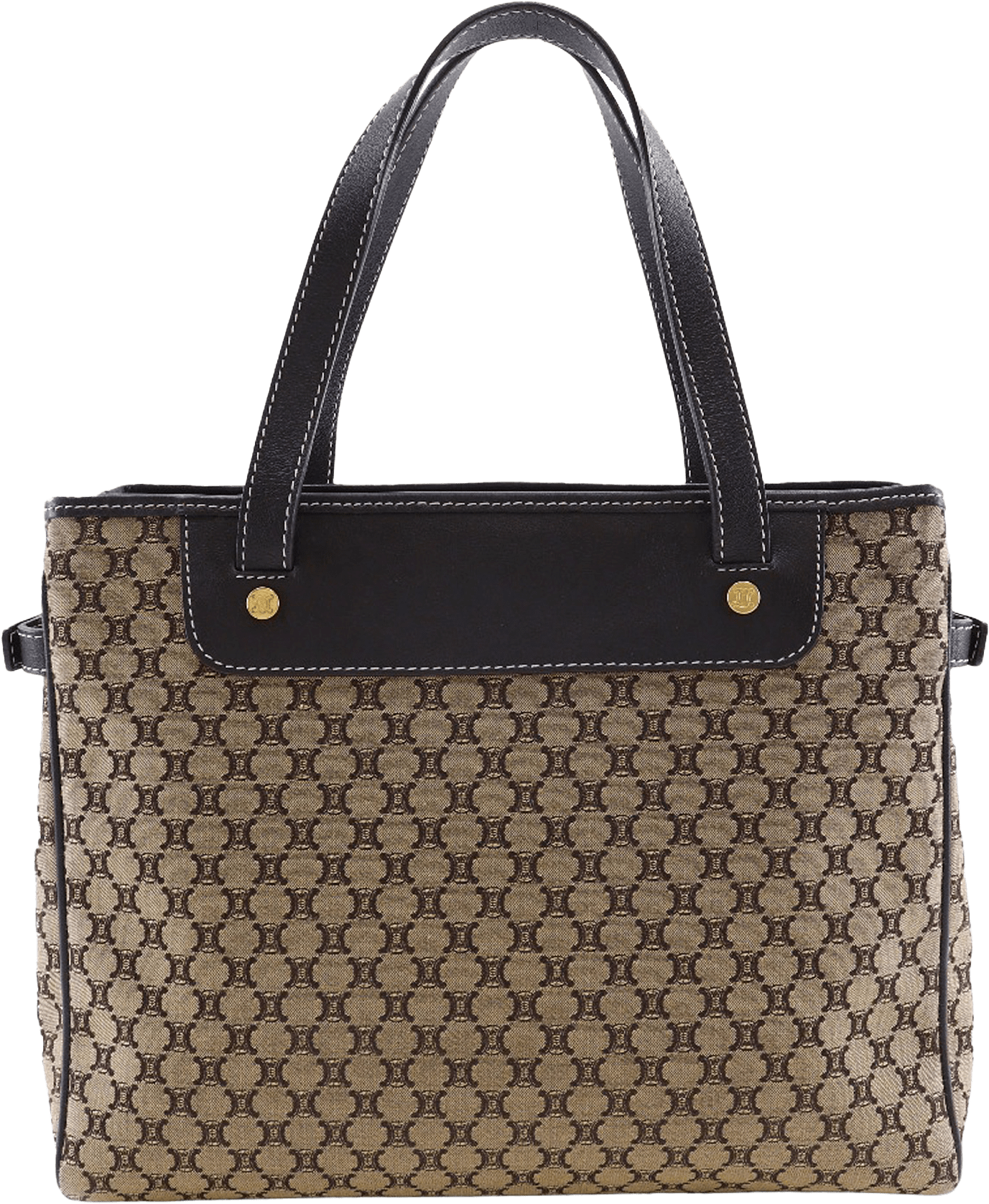 Celine Macadam Coated Canvas Tote, från Luxclusif, i färgen beige.