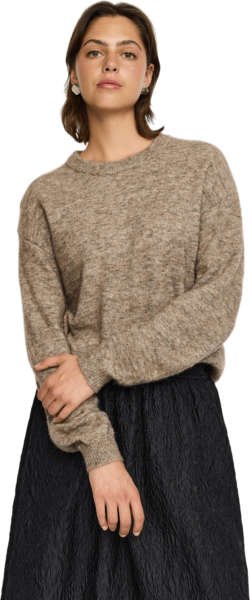 Srallison Knit - Rws - Falcon Melange, från Soft Rebels, i färgen falcon melange.
