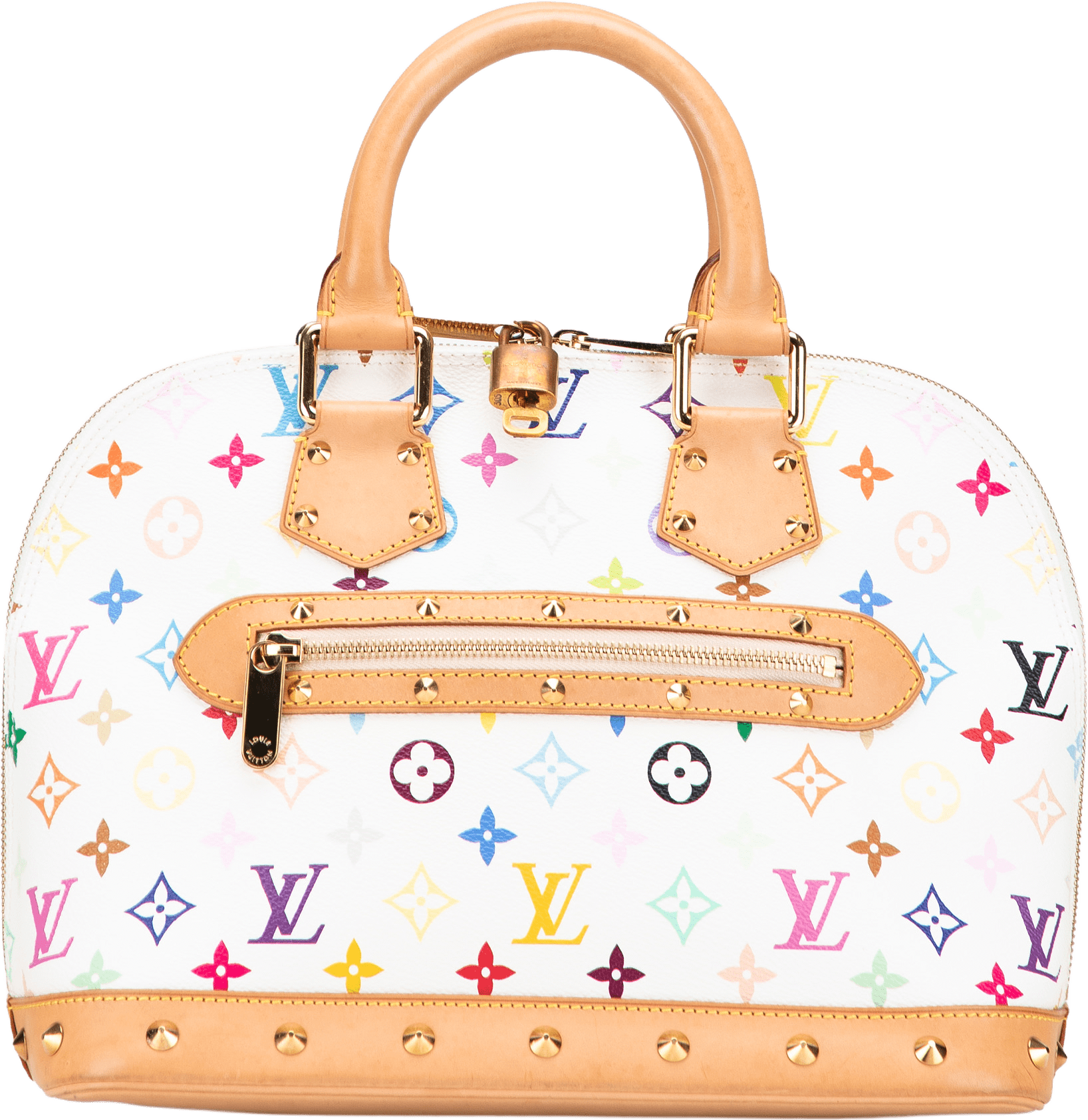 Louis Vuitton Monogram Multicolore Alma Pm, från Luxclusif, i färgen white.
